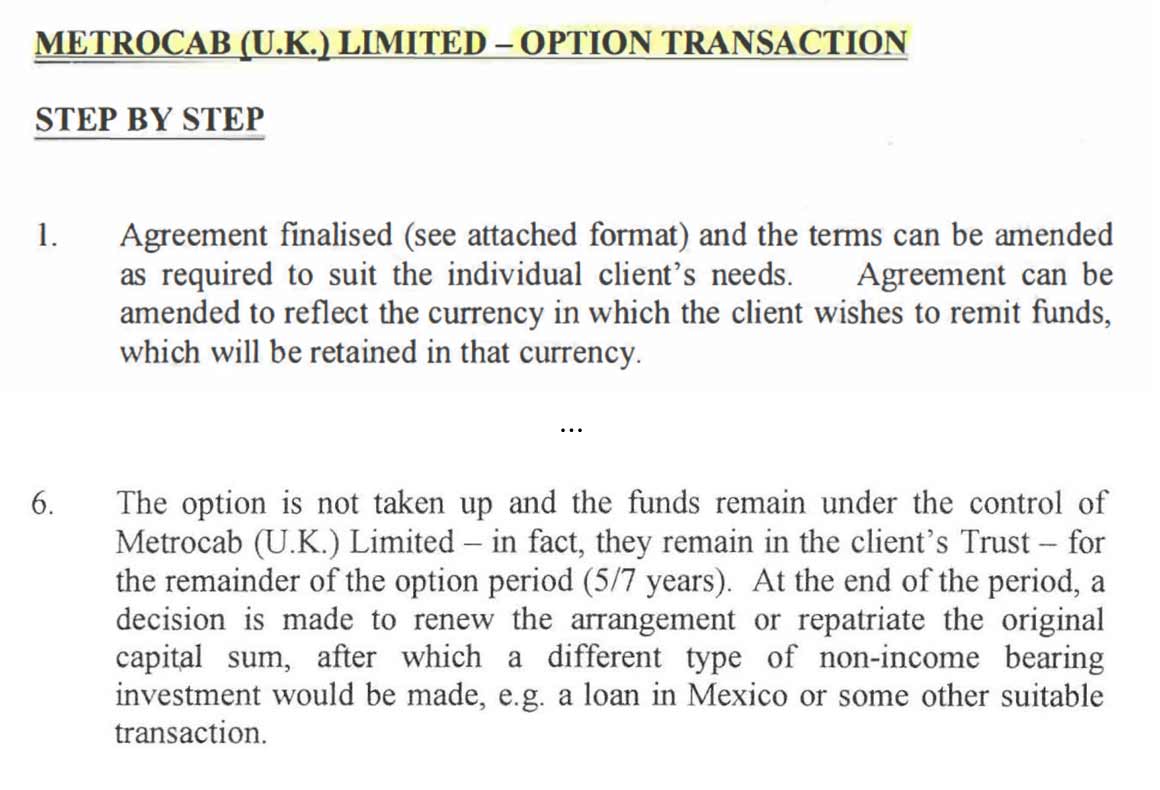 Screenshot from 'the 11 ways (metrocab)' memo